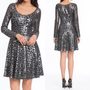 Black/Silver Sequin Dress